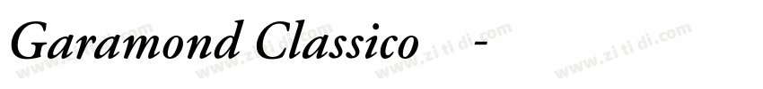 Garamond Classico字体字体转换